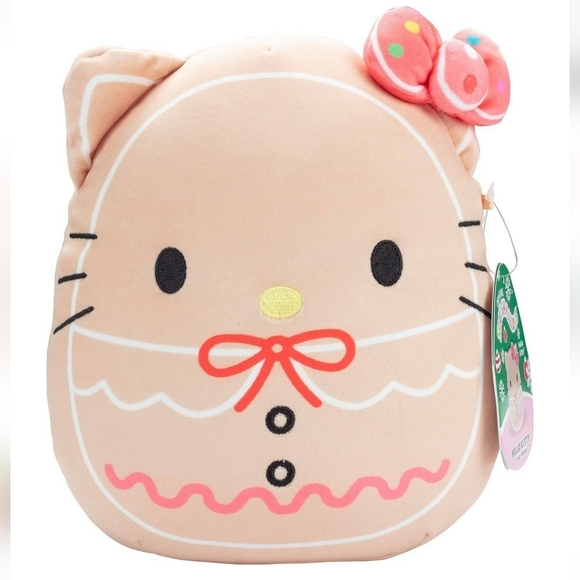 Hello Kitty Other - Sanrio Hello Kitty x Squishmallows Christmas Limited Edition Gingerbread Pillow